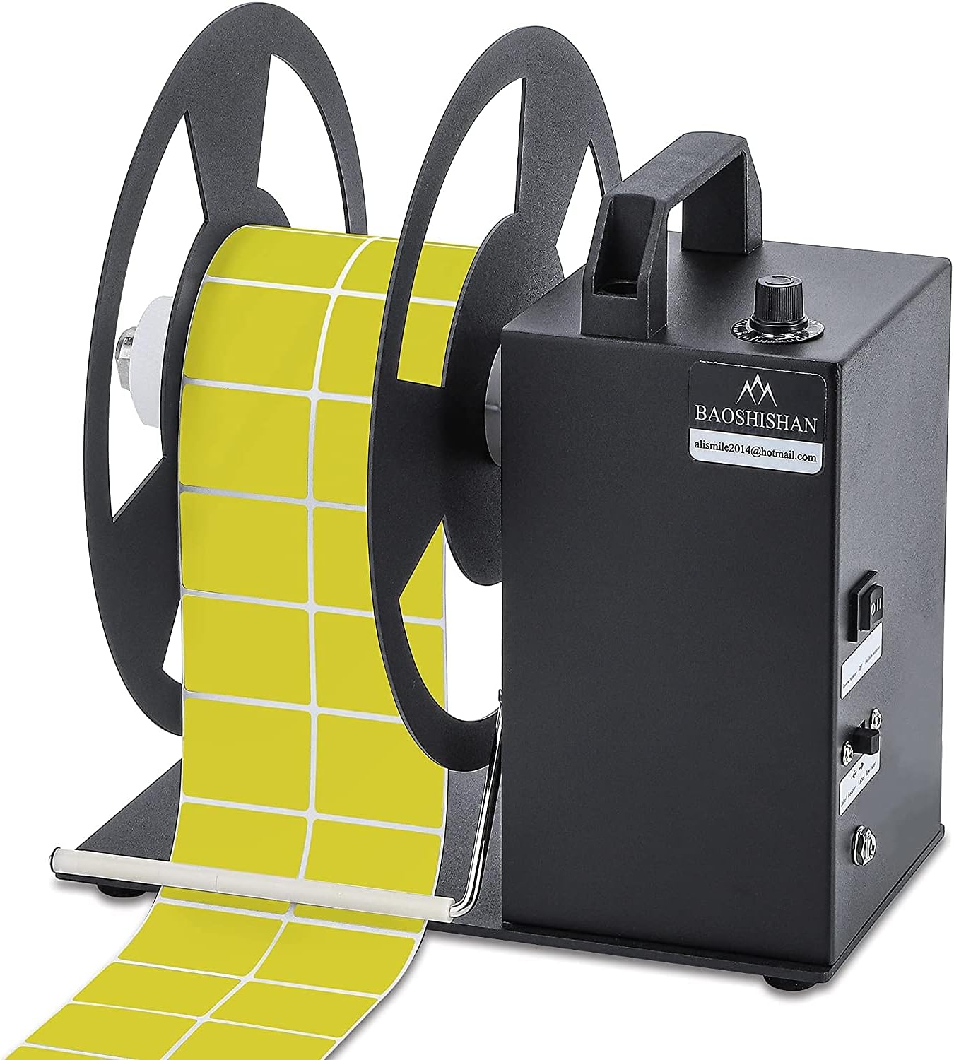 BAOSHISHAN Automatic Label Rewinder Rewinding Machine Label Width 120mm/4.7inch Diameter 220mm/8.7inch Core Holder 1/1.5/3 inch 110V (A6)