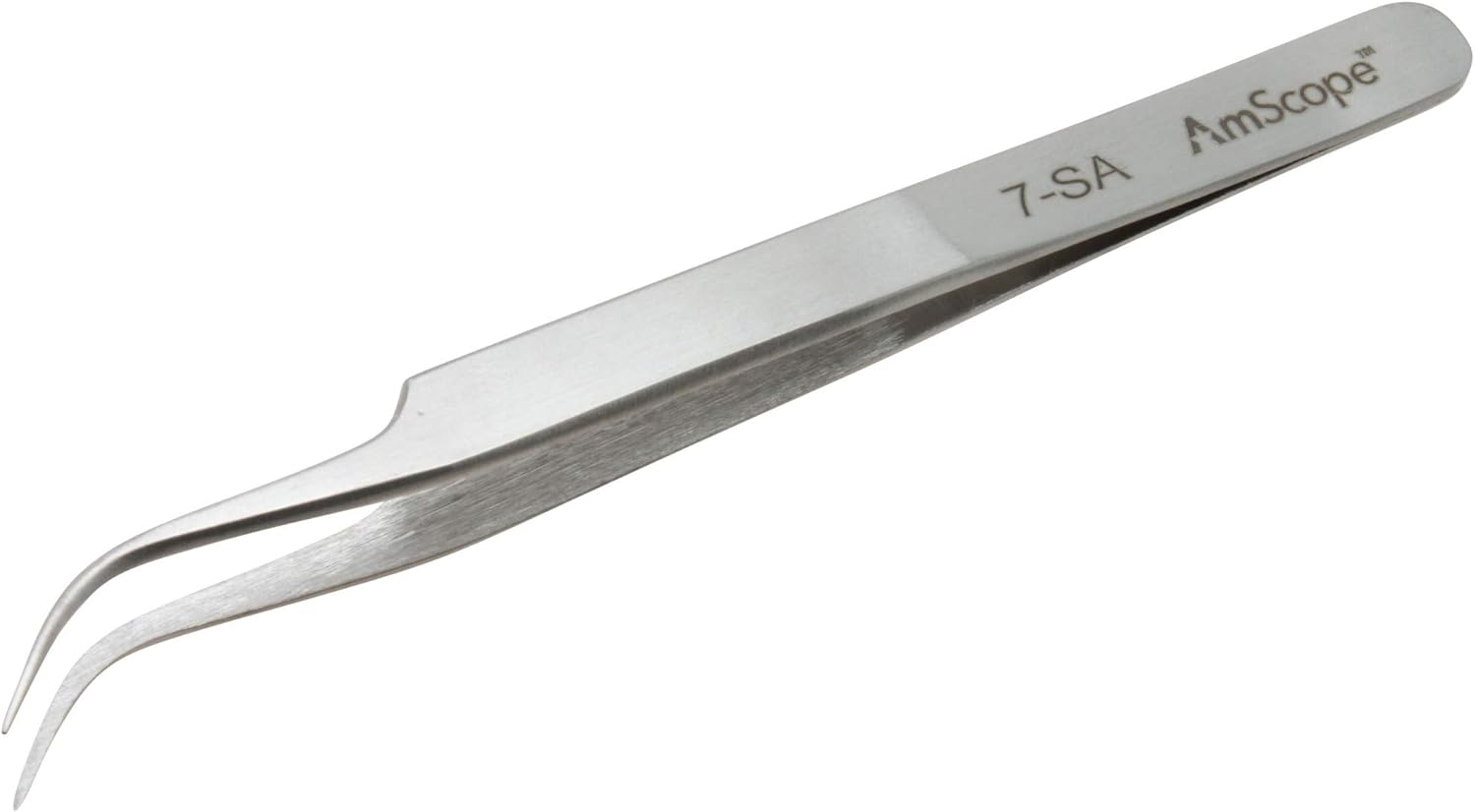 AmScope - High Precision 4 3/4 in. Curved Fine Tip Tweezers - Multi-Pack - 5 pcs