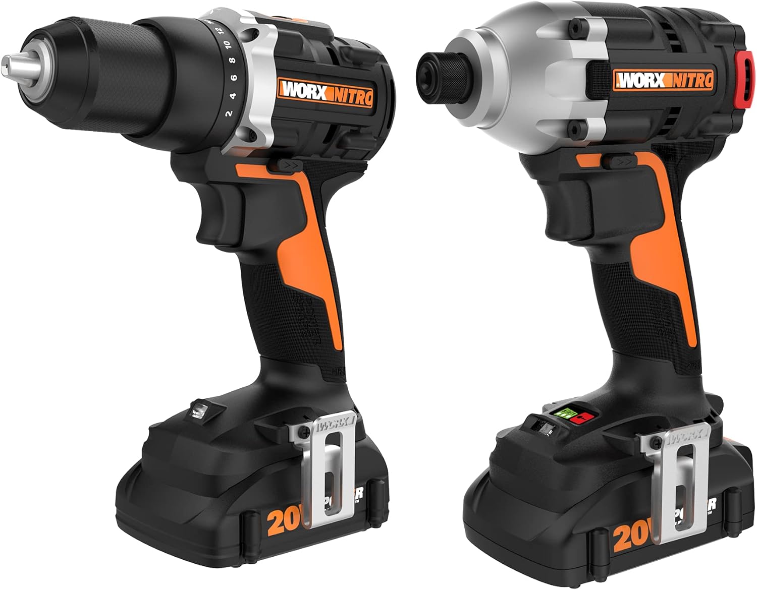 Worx WX960L Nitro 20V Cordless Impact Driver & Drill/Driver Combo Kit