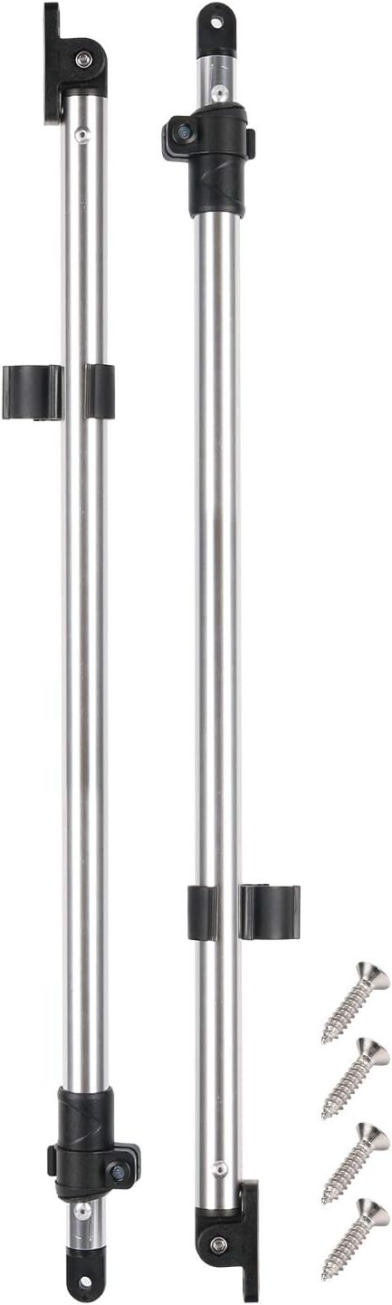 Leader Accessories Adjustable Bimini Rear Support Poles Universal Marine Grade Aluminum Pole 1&rdquo; Diameter