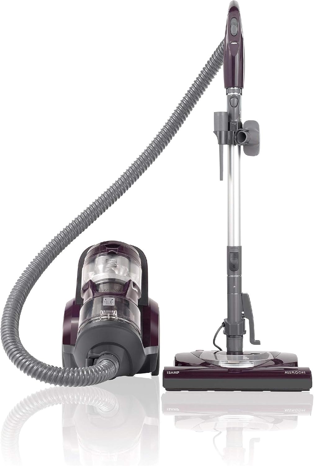 Kenmore Friendly Lightweight Bagless Compact Canister Vacuum with Pet Powermate, HEPA, Extended Telescoping Wand, Retractable Cord and 2 Cleaning Tools, Motor Power, Purple