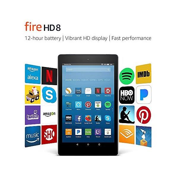 Amazon Fire HD 8 Tablet with Alexa 8x22 HD Display 32 GB Black 53-005681