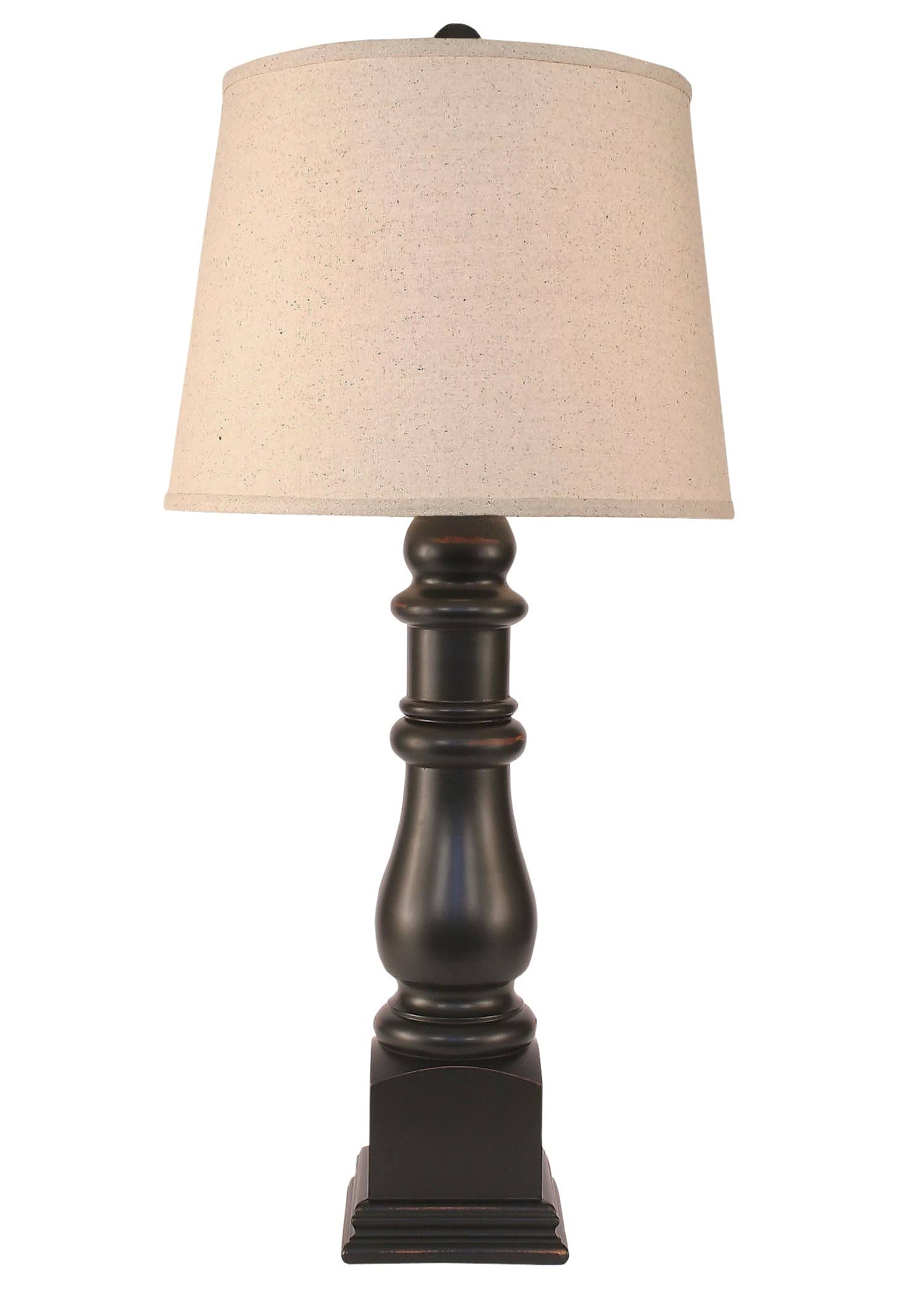 Coast Lamp Manufacturer 14 C21A Distressed Black Country Squire Table Lamp 34 in