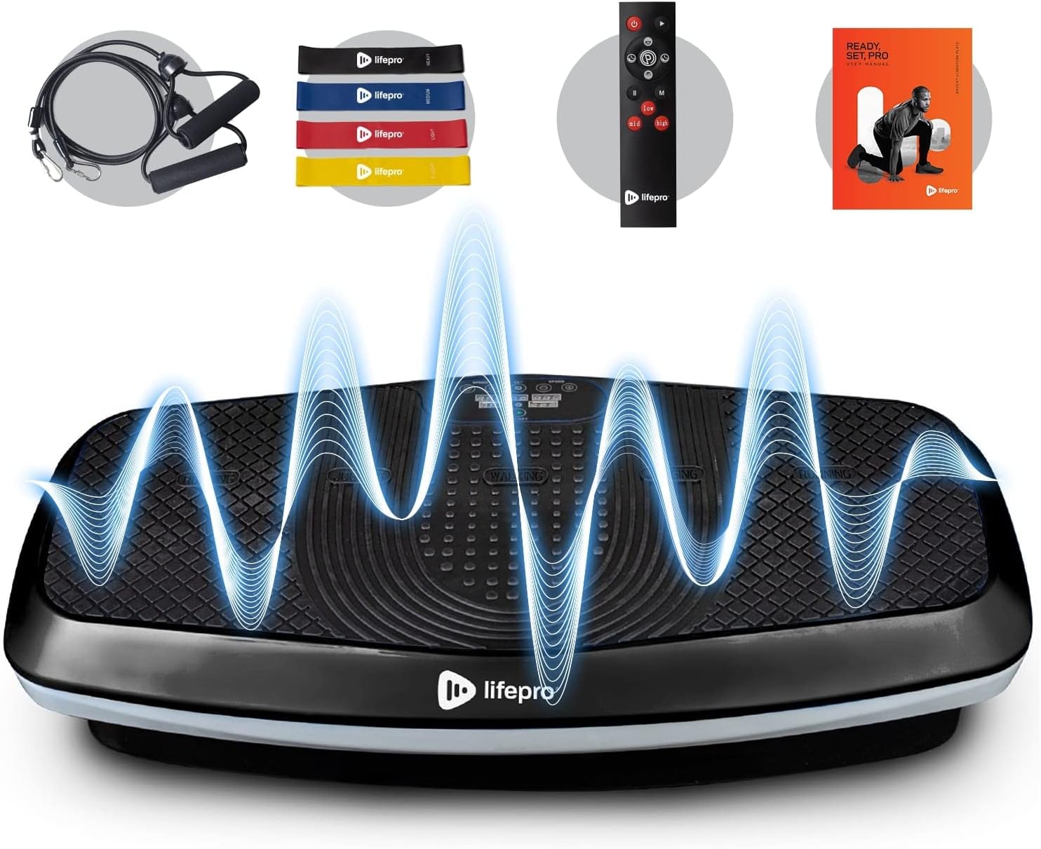 LifePro Hovert 3D Vibration Plate Machine - Dual Motor Oscillation, Lateral + 3D Motion Viberation Platform Machine - Full Whole Body Vibrarating Machine for Home Exercise, Fitness & Weight Loss