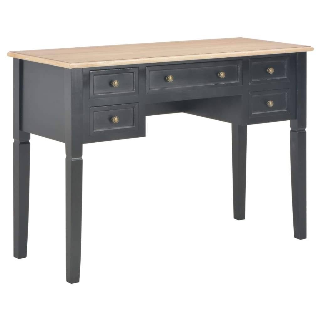 vidaXL Writing Desk Black 43.1x22x17.7x22x30.5x22 Wood