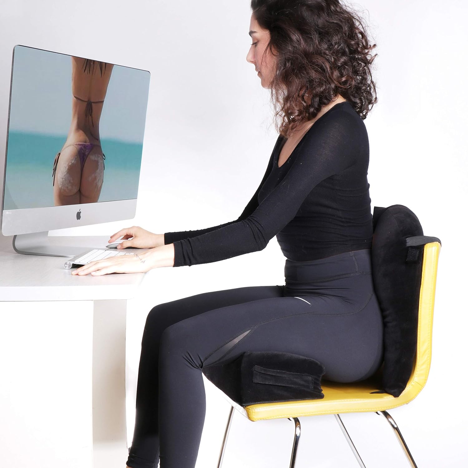 Brazilian Butt Lift Back Support Cushion &ndash; Dr. Approved Foam Back Support for BBL Pillow Post Surgery Recovery &ndash; Comfortable and Firm After Surgery - BBL Recovery Post-Op Sitting | Back Support ONLY