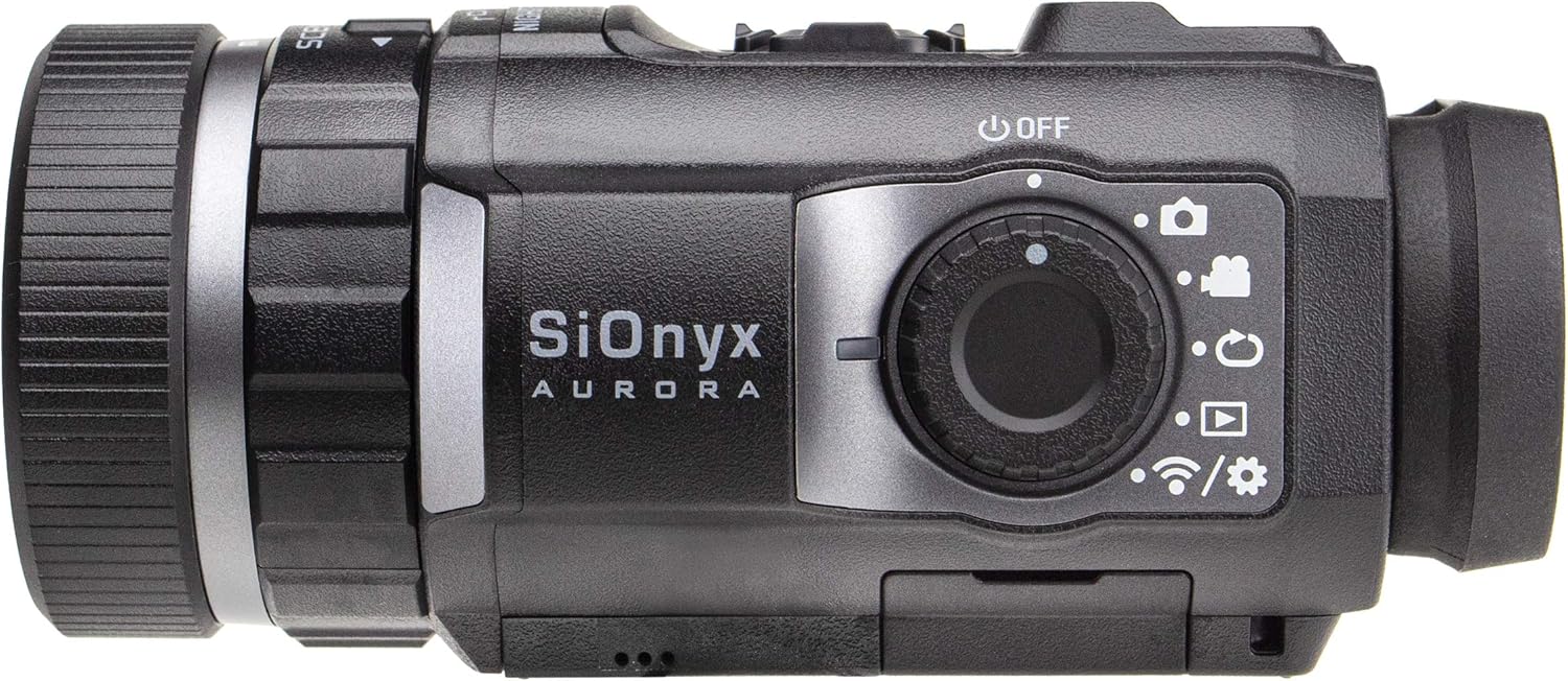 SIONYX Aurora Black I True-Color Digital Night Vision Camera with Picatinny Rail Mount I Ultra Low-Light IR Technology I Weapon Rated, Water Resistant, WiFi & Time Lapse.