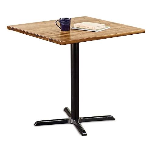 NBF Rustico Solid Wood Top Counter Height Table 30x22W Espresso Distressed Finish Wood Top/Black Base Signature Series (30S2015-