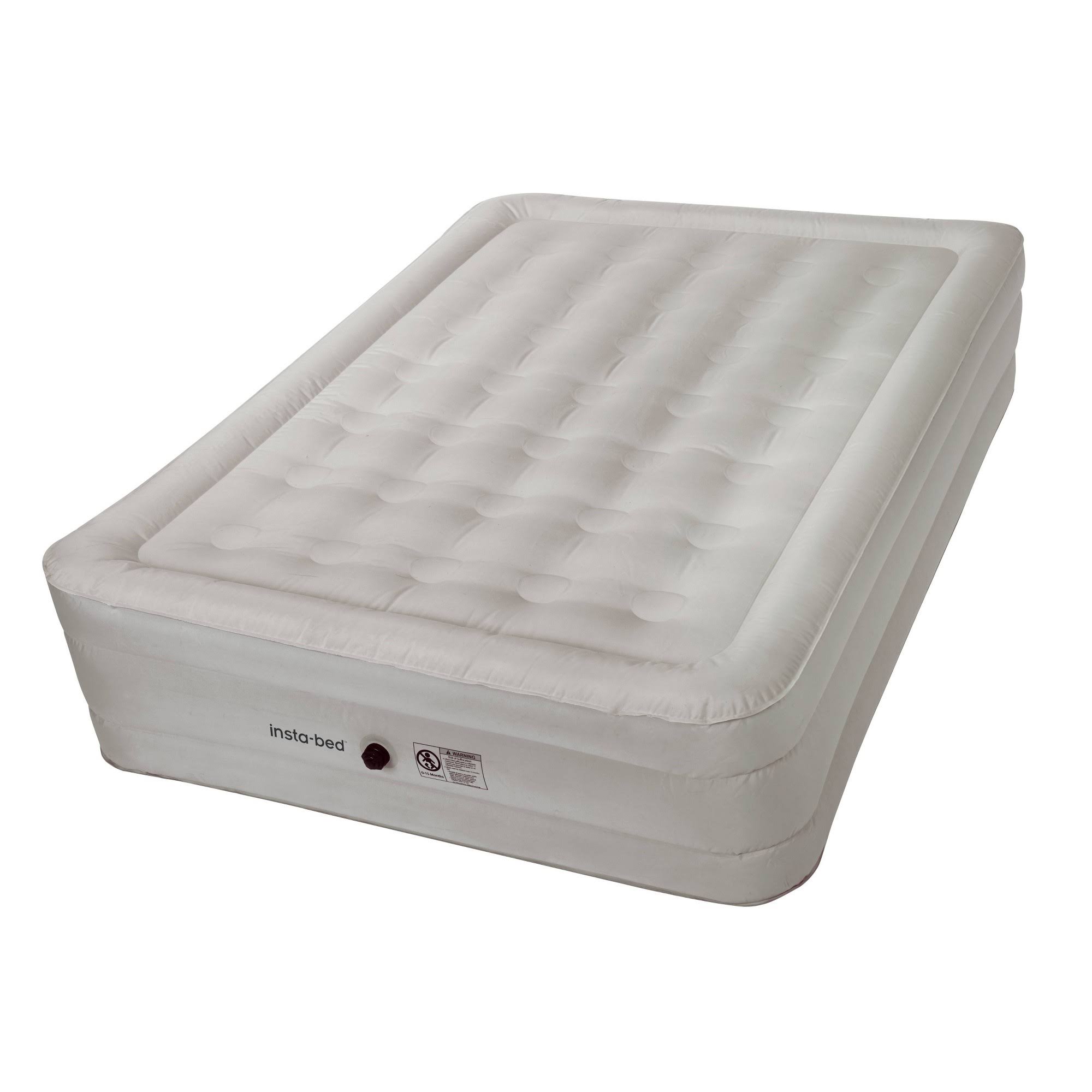Insta-Bed 14-inch Queen Airbed with NeverFlat Fabric Technology and External AC Pump