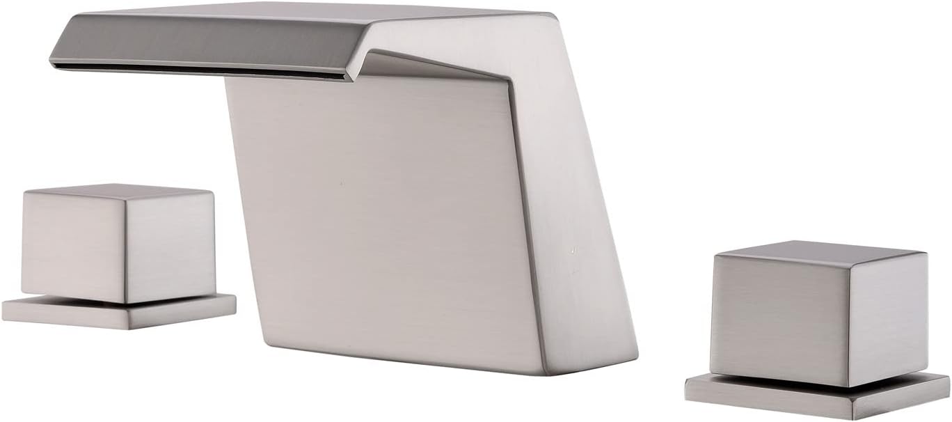 LIWEIKE Black Bathtub Faucet Deck Mount Tub Faucet 3 Hole Roman Tub Faucet Two Handle Waterfall Tub Filler