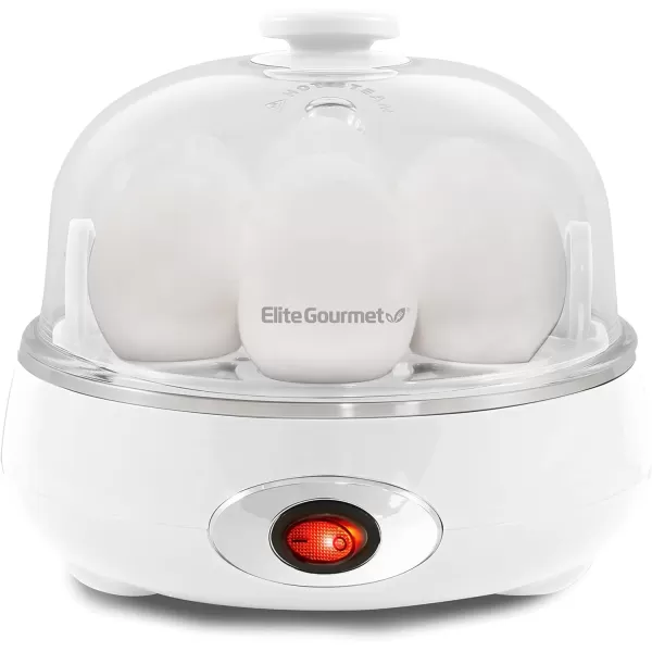 Egg Cookers Easy Electric 7 Egg Capacity Cooker, Poacher, Omelet Maker, Scrambled, Soft, Medium, Hard Boiled with Auto Shut-Off and Buzzer, BPA Free, Charcoal Grey(Snow)