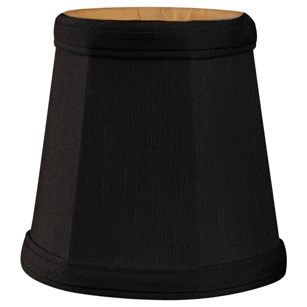 RoyalDesigns 4.25 Silk Empire Candelabra Shade (Set of 6); Black/Gold