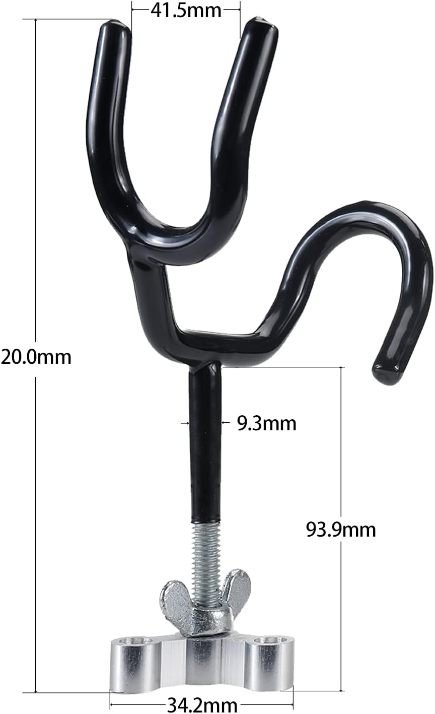 HYDDNice Sure Grip Steel 90 Degree Angle Rod Holder Wire Form Rod Holder Fishing Rod Holder Rod Racks with Mounting Base Pack of 2