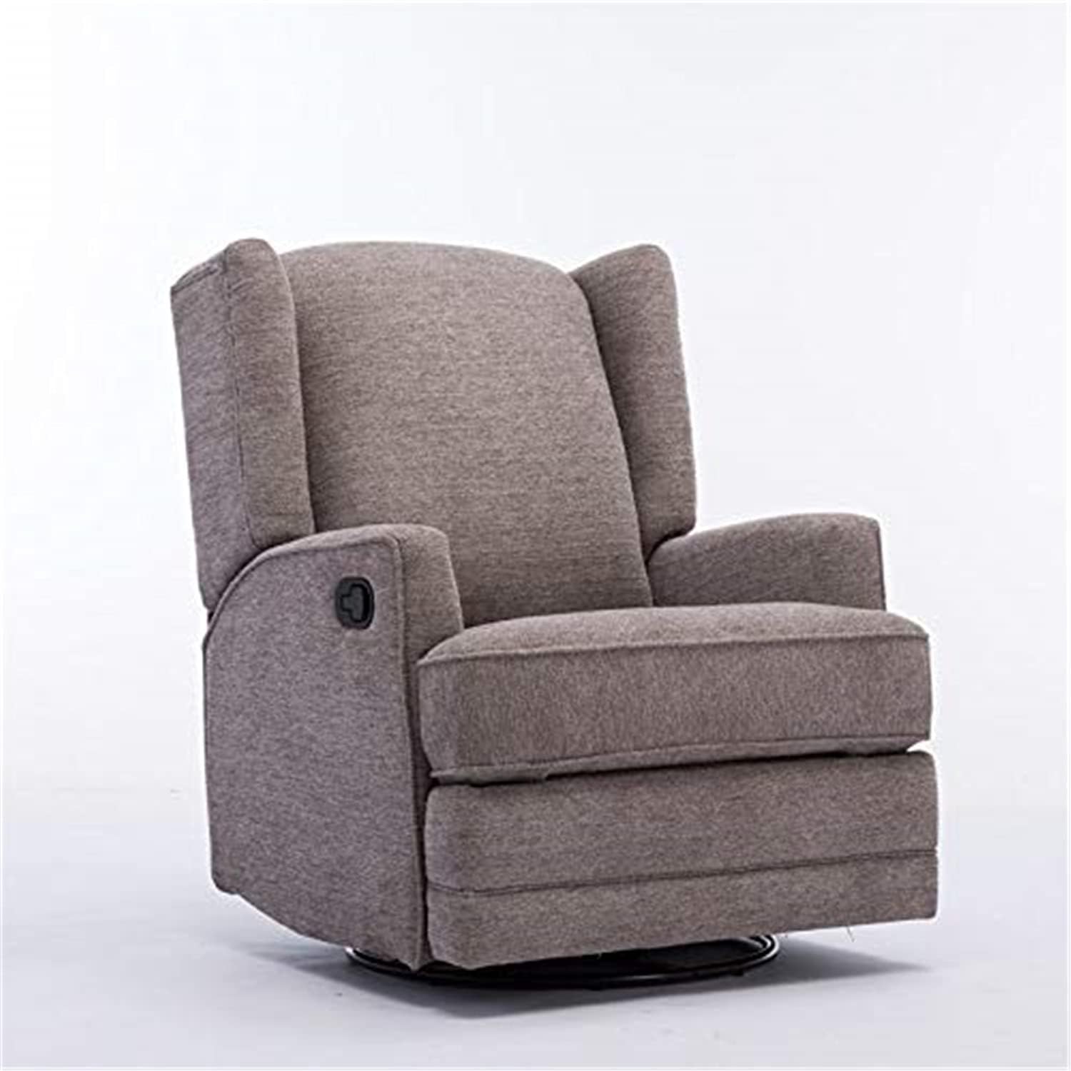 Comfort Pointe Serelda Beige Wingback Swivel Glider Recliner