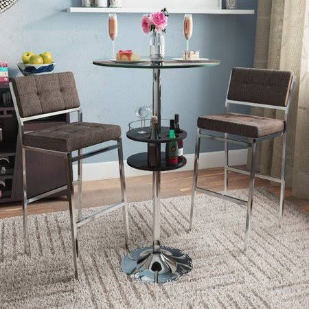 Latitude Run Macaire Functional Pub Table, Black