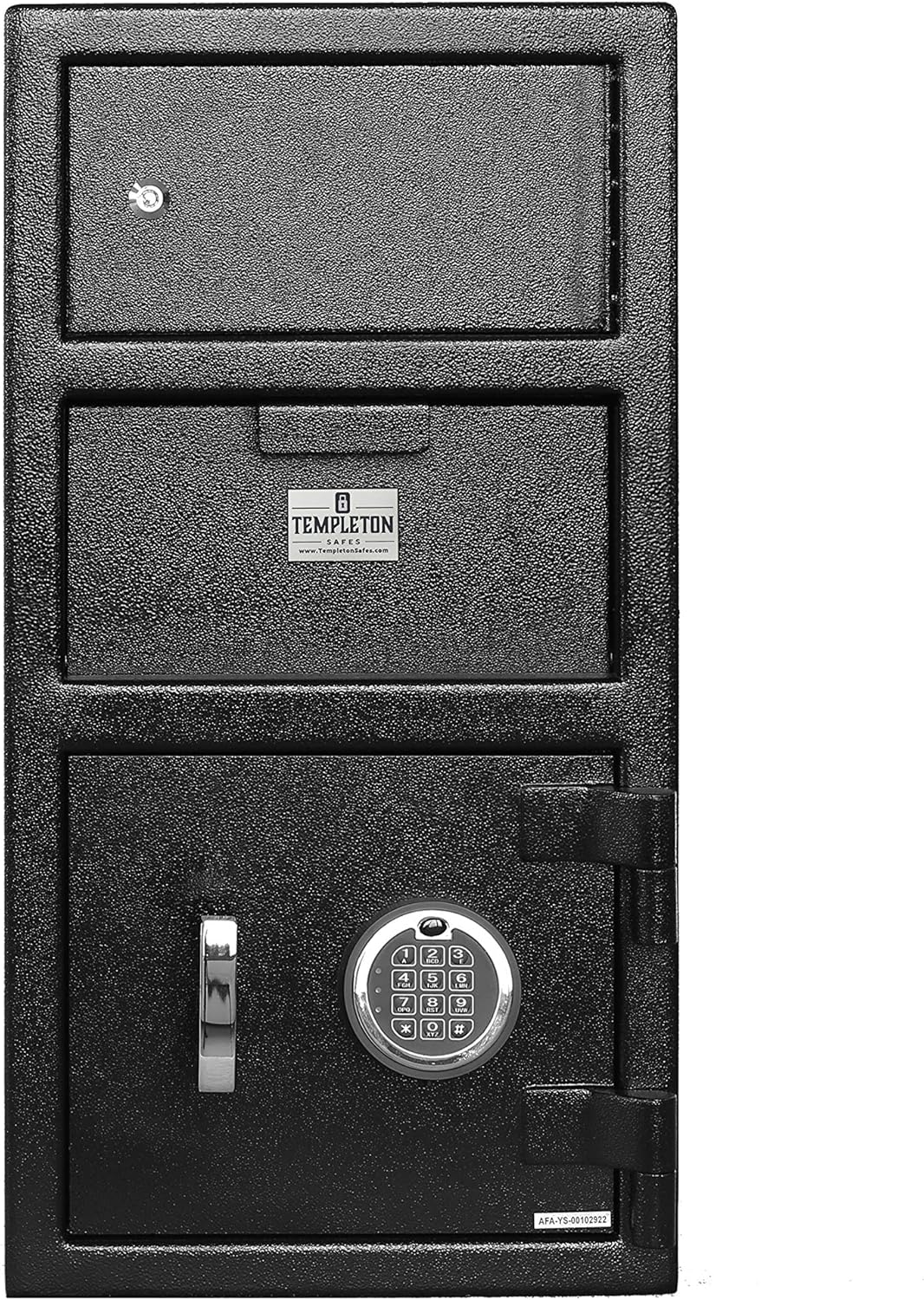 Templeton Standard Depository Drop Safe & Lock Box, Electronic Multi-User Keypad Combination Lock with Key Backup, Anti Fishing Security, 1.5 CBF Black