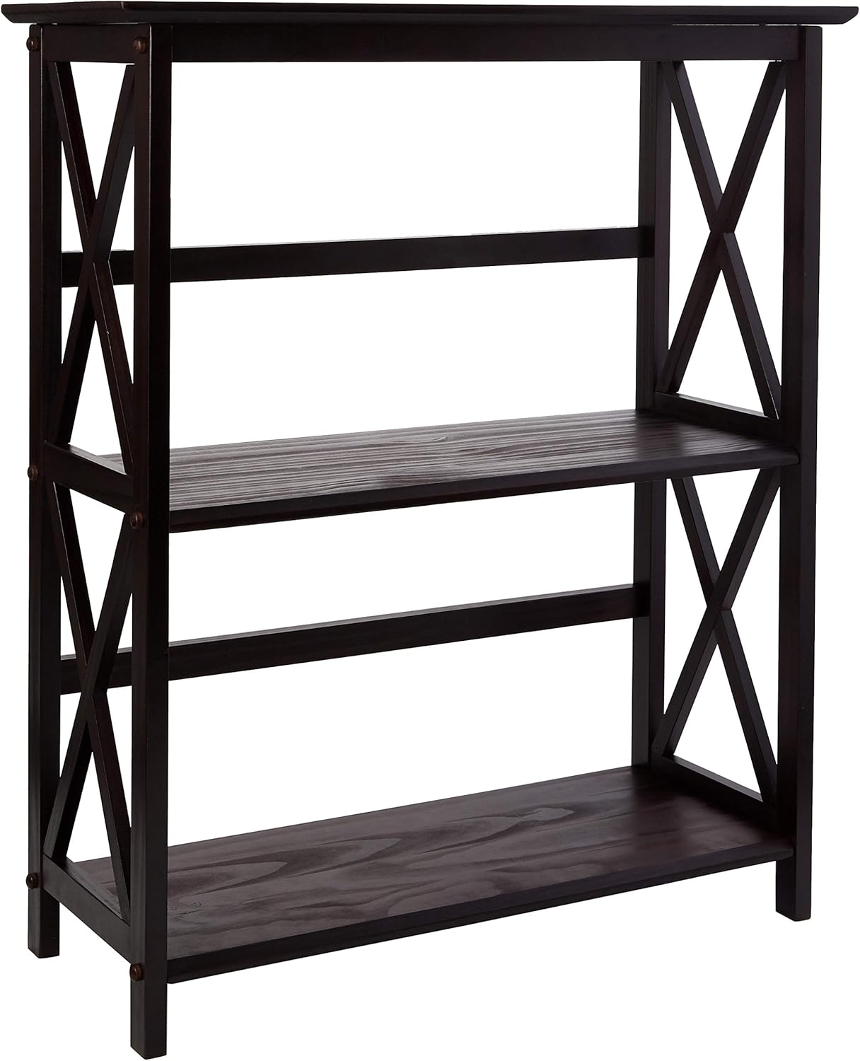 Casual Home Montego 3-Shelf Bookcase, White Pack of 2