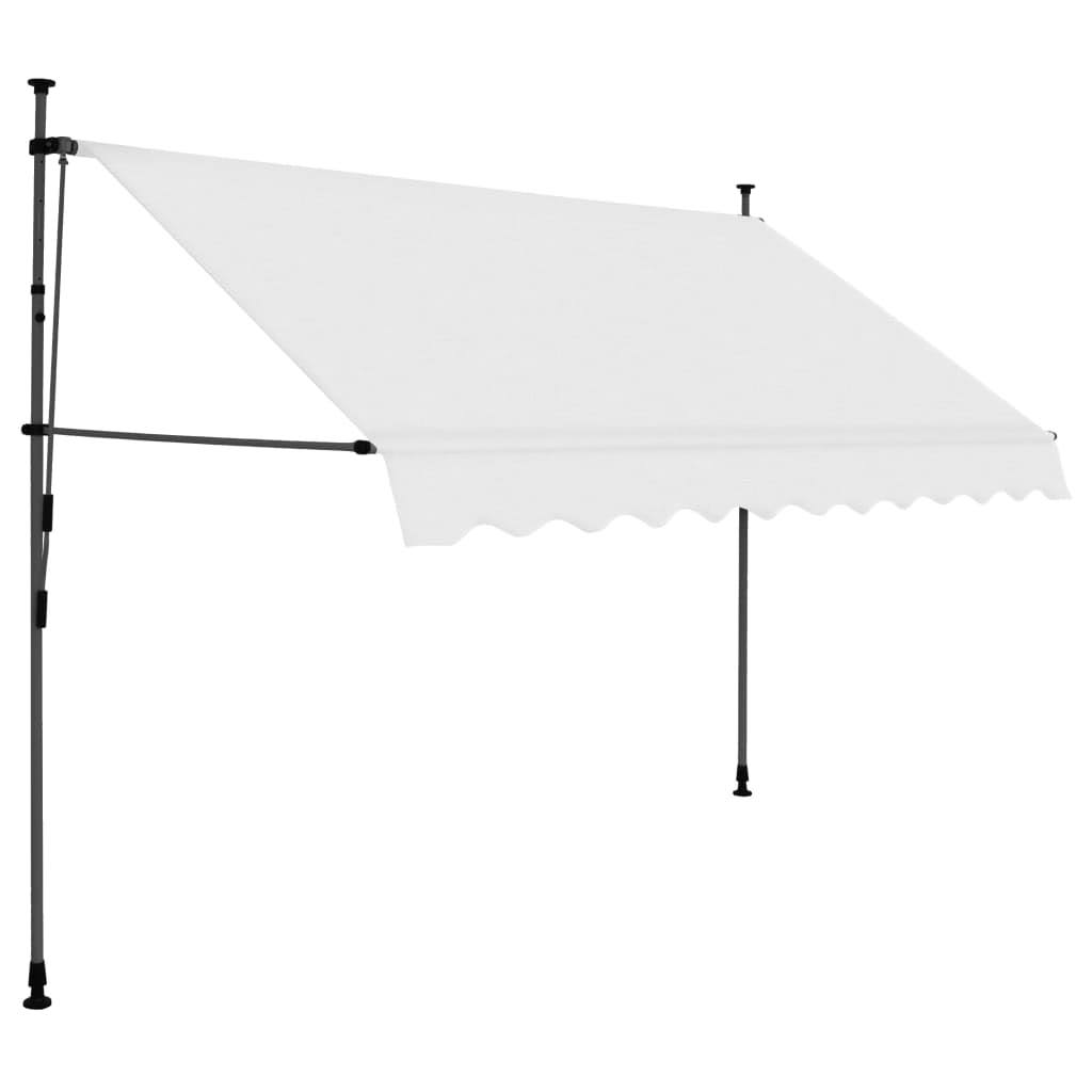 vidaXL Manual Retractable Awning with LED 118.1x22 Cream