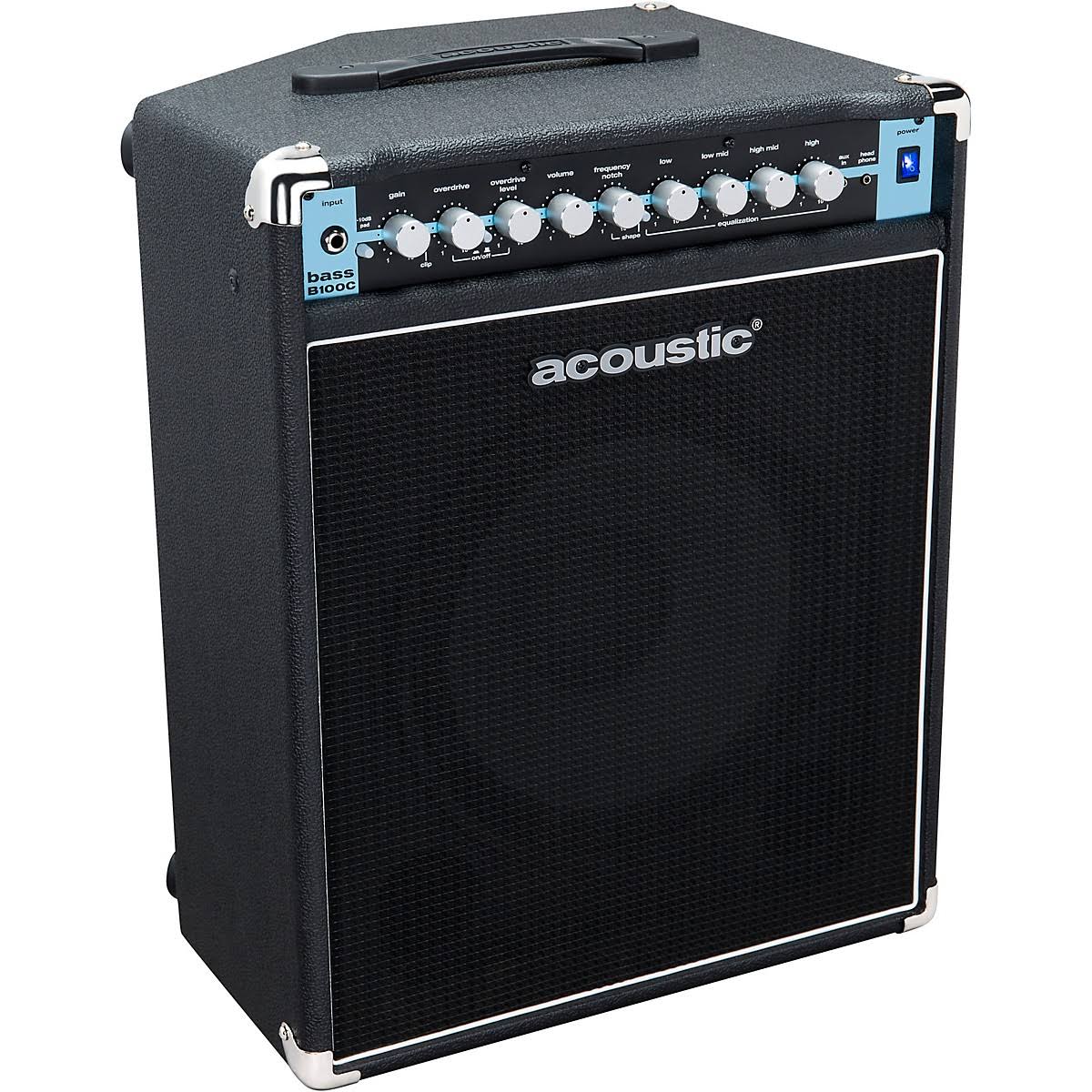 Acoustic B100C 1x12 100W Bass Combo with Tilt-Back Cab Black