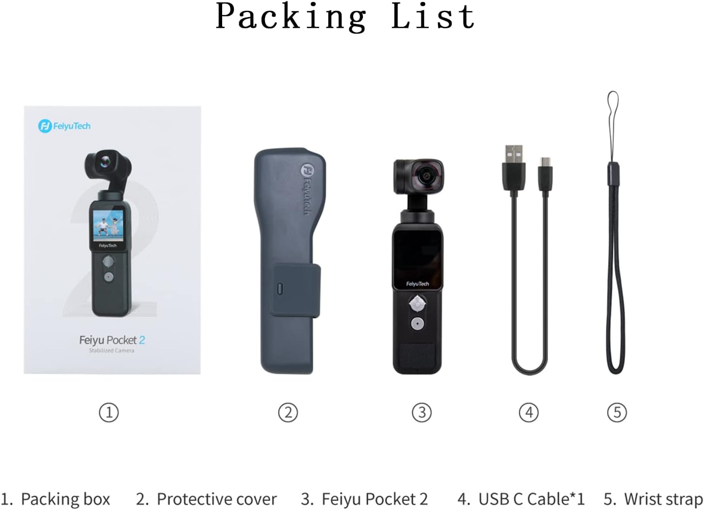 Feiyu Pocket 2-Light Handheld 3-Axis Gimbal Stabilized 4K Video Action Camera,130° View,Magnetic AL. Alloy Boby with Mic Speaker,4xZoom,12MP Photo,512G Card Slot,Beauty Effect,for YouTube TikTok Vlog