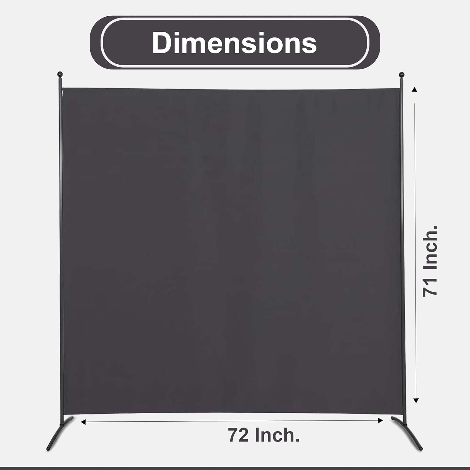 Room Divider &ndash; Folding Partition Privacy Screen for School, Church, Office, Classroom, Dorm Room, Kids Room, Studio, Conference - 72