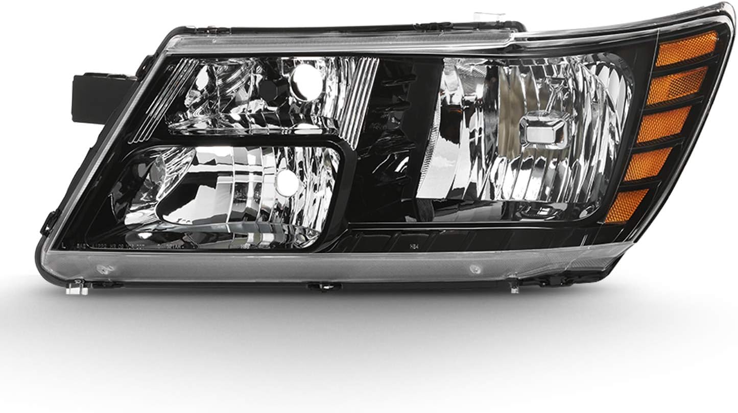 AKKON - Fits 2009-2019 Dodge Journey w/Black Trim [Hologen Type] Headlight Driver Left Side Headlamp 09-18