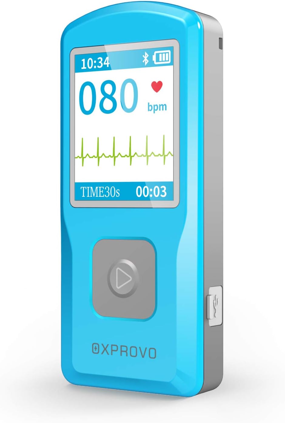 OXPROVO Portable EKG/ECG Heart Monitoring Devices with Software Compatible with Windows ＆ Mac Detects AFib Bradycardia and Tachycardia in 30 seconds