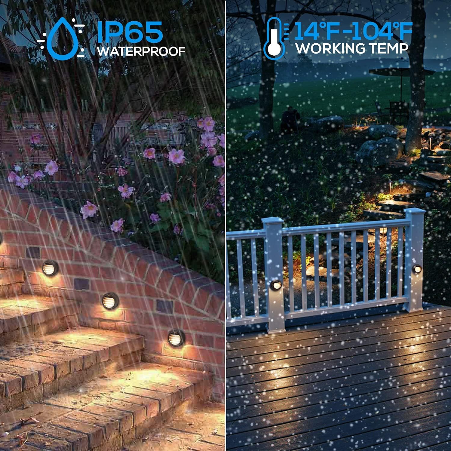 LEONLITE 3W LED Low Voltage Landscape Deck Lights, 12-24V AC/DC, Step Railing Wall Surface Mounted Lighting, CRI90+, 3000K Warm White, Louvered, Die-cast Aluminum, Oil Rubbed Bronze, Pack of 6 Pack of 2