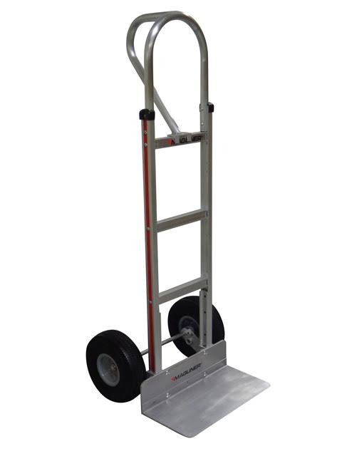 Magliner Magline HMK15AUA4 Aluminum Hand Truck, Vertical Loop Handle, Pneumatic Wheels, 500lbs Capacity