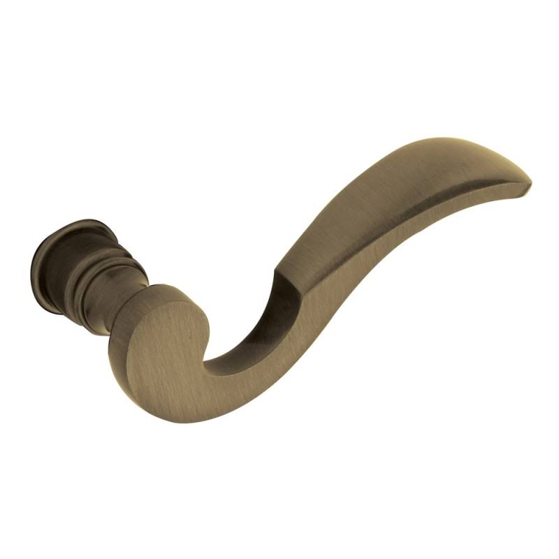 Baldwin 5152050RMR Rmr Single Right Hand Estate Lever Minus Rosettes Satin Brass u0026 Black