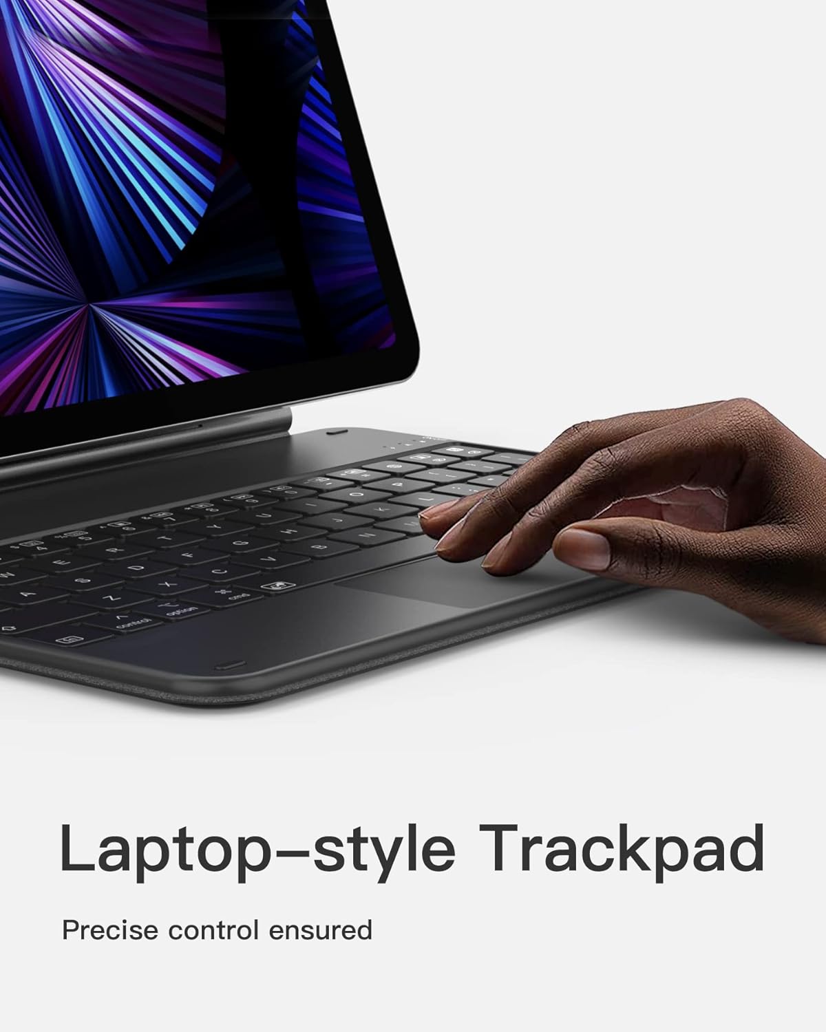 Officelab Bluetooth Keyboard Compatible with iPad Pro 11-inch (1st/2nd/3rd Generation) and iPad Air (5th/4th Generation), with 7-Color Backlight, Shortcut Supported, KB09111, Black