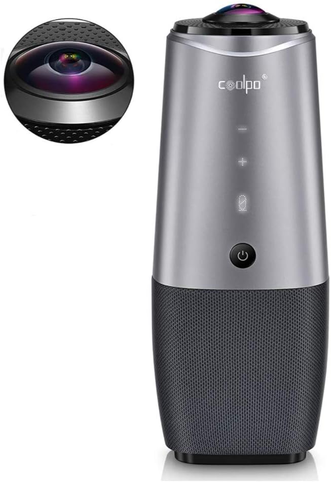 Video Conference Camera-4K Conference Camera with Microphone,360° View Conference Camera,AI-Sensor Facecapture Camera with 4 Microphone, All-in-One Conference Webcam for Zoom Skype Hangout Meeting