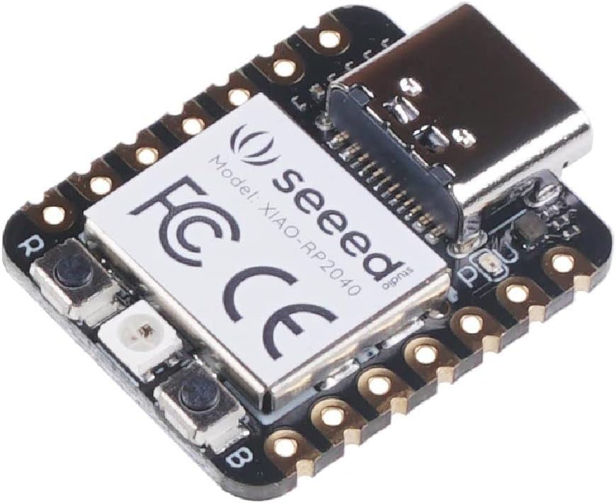 Seeed Studio XIAO RP2040 Microcontroller, with Dual-Core ARM Cortex M0+ Processor, Supports Arduino, MicroPython and CircuitPython with Rich Interfaces.