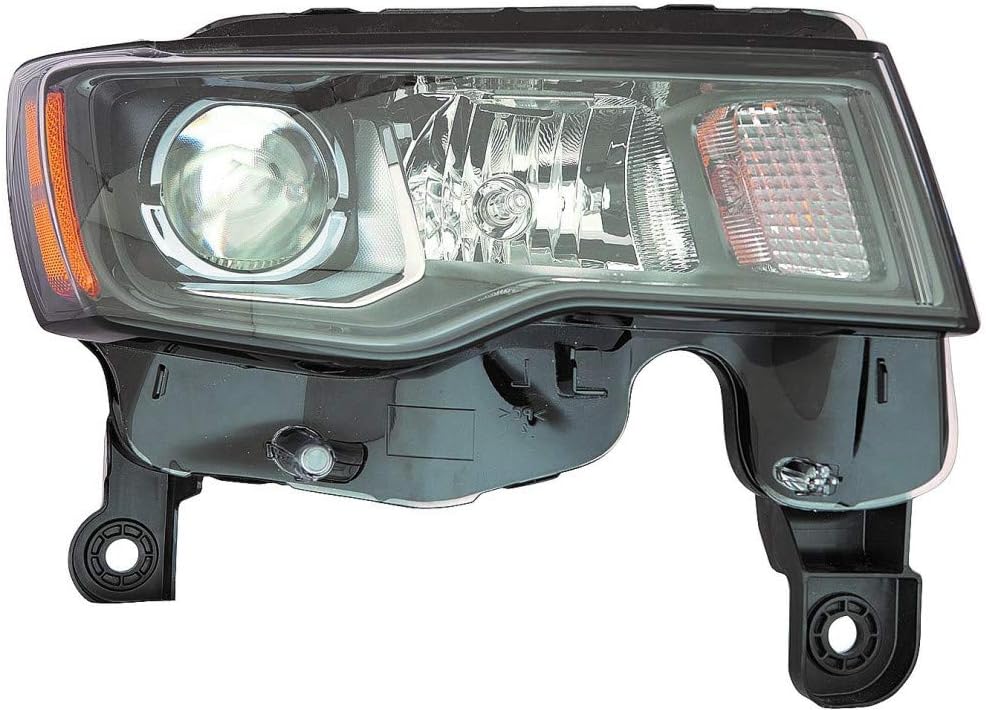 For Jeep Grand Cherokee Headlight Assembly 2017 2018 2019 Passenger Side Halogen Type Black For CH2503309 | 68266646AE
