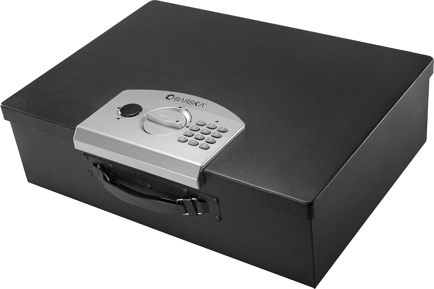 Portable Top Open Security Desk Drawer Safe Keypad Lock Box 17.5 in x 12.5 in x 5 in Pack of 2