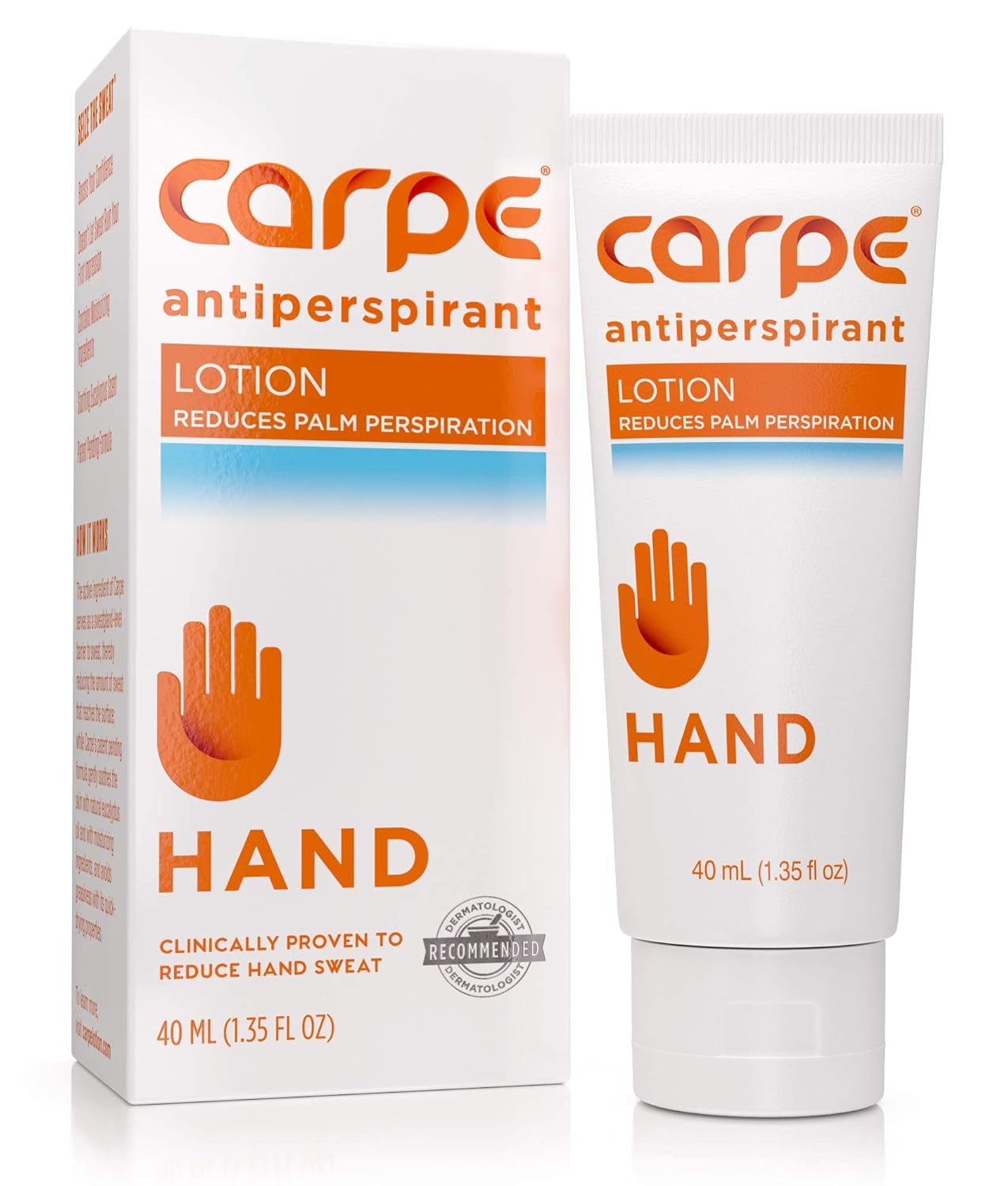Carpe Antiperspirant Hand and Foot Lotion Package Deal (3 Hand and 3 Foot Tubes-Save 33%), Stop Sweaty Hands and Sweaty, Smelly Feet, Dermatologist-Recommended, Best Value Pack of 2