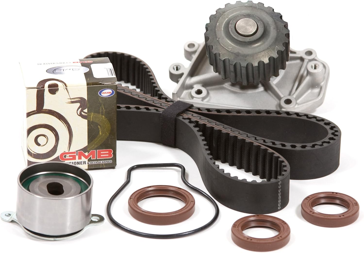 Evergreen TBK247WPT Compatible With 94-01 Acura Integra GSR Type-R VTEC 1.8 DOHC B18C1 B18C5 Timing Belt Kit Water Pump