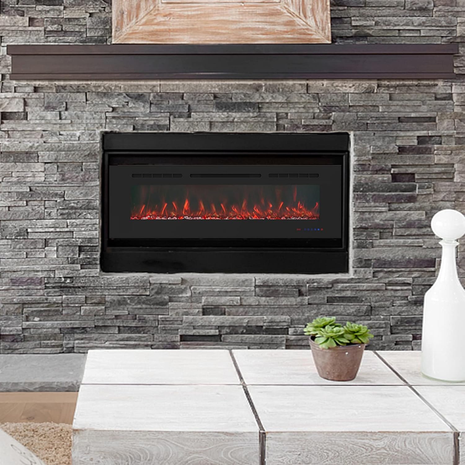 HEATLAND Electric Fireplace Mounted&Recessed，30