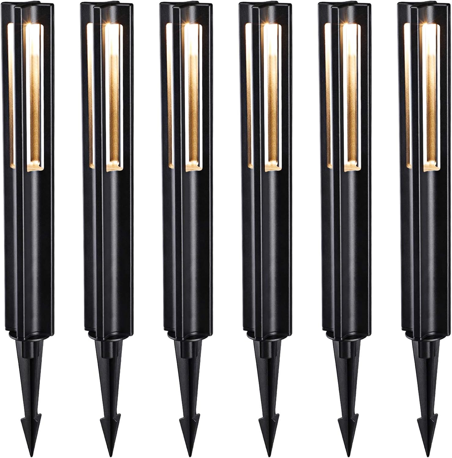 LEONLITE 12V Low Voltage Landscape Lights, 3W LED Pathway Light with Aluminum Housing, IP65 Waterproof, 3000K Warm White, 50,000 Hours Lifespan, Pack of 6