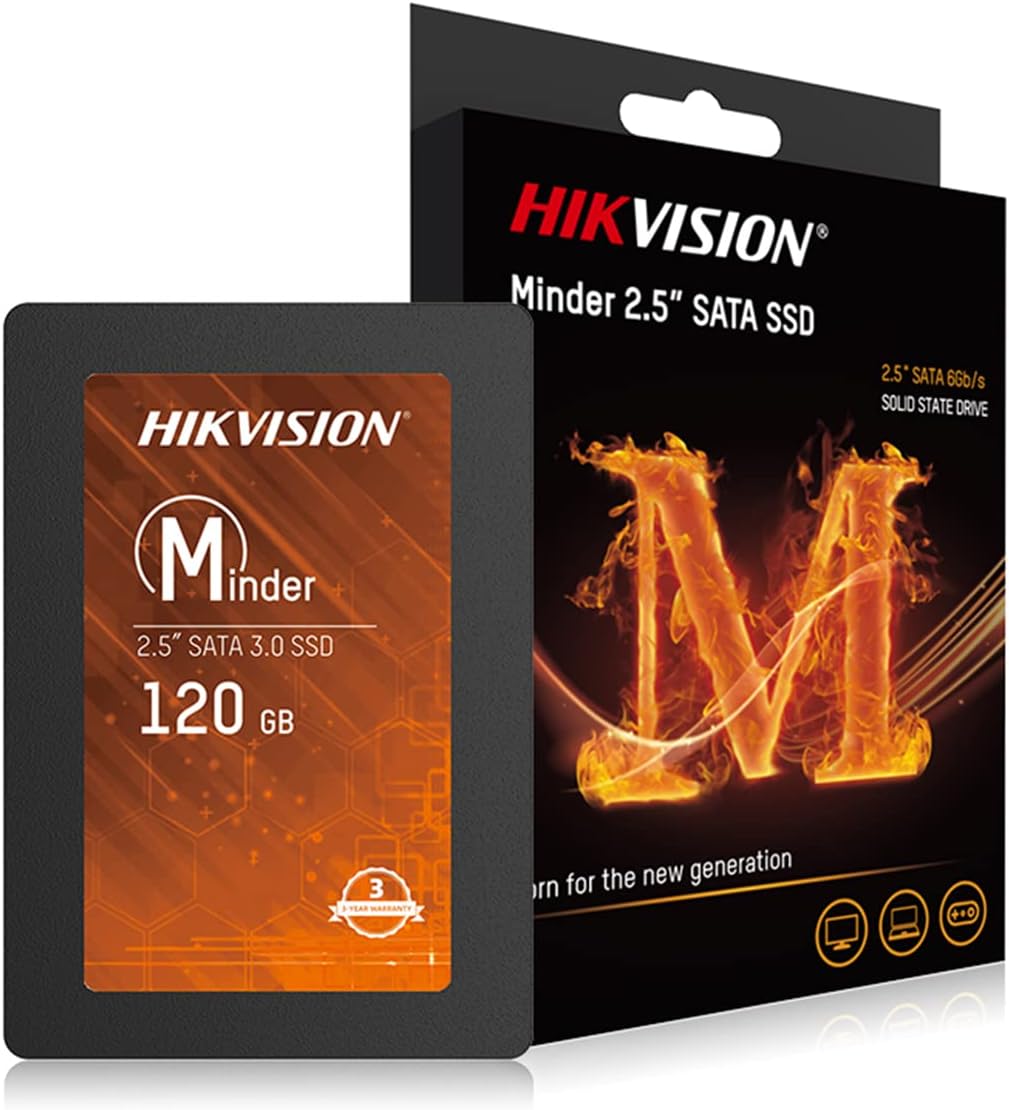 Hikvision Minder(S) Internal 2.5'' SSD Drive, Solid State Disk Storage for Laptop Desktop, Up to 560 MB/s 3D NAND 2.5 inch SATA 3.0, 480GB Pack of 2