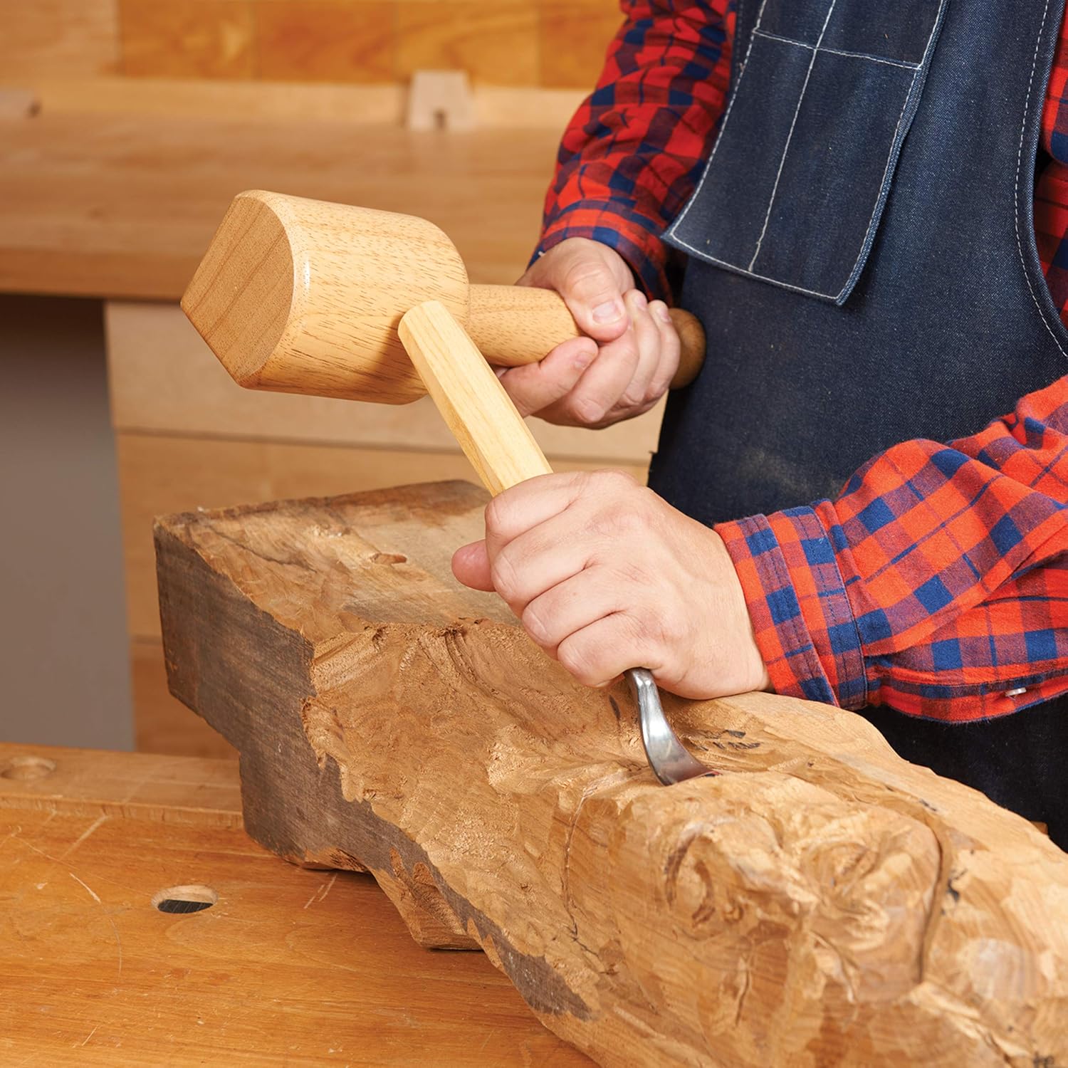 WoodRiver Chesser Multifaceted Wood Mallet