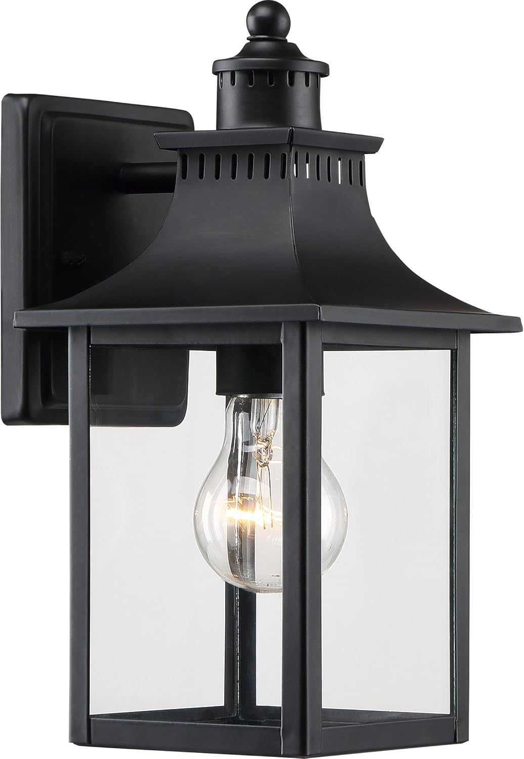 Quoizel Chancellor Outdoor Lantern, Medium - 2 Pack, Mystic Black