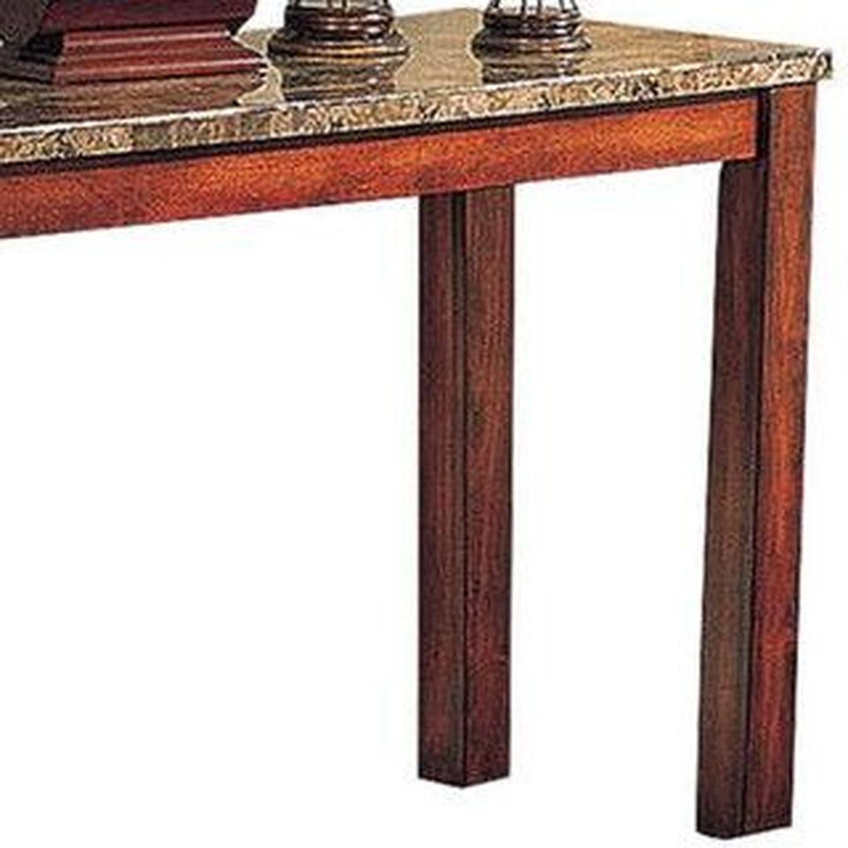 Acme Furniture Bologna Brown Marble Sofa Table