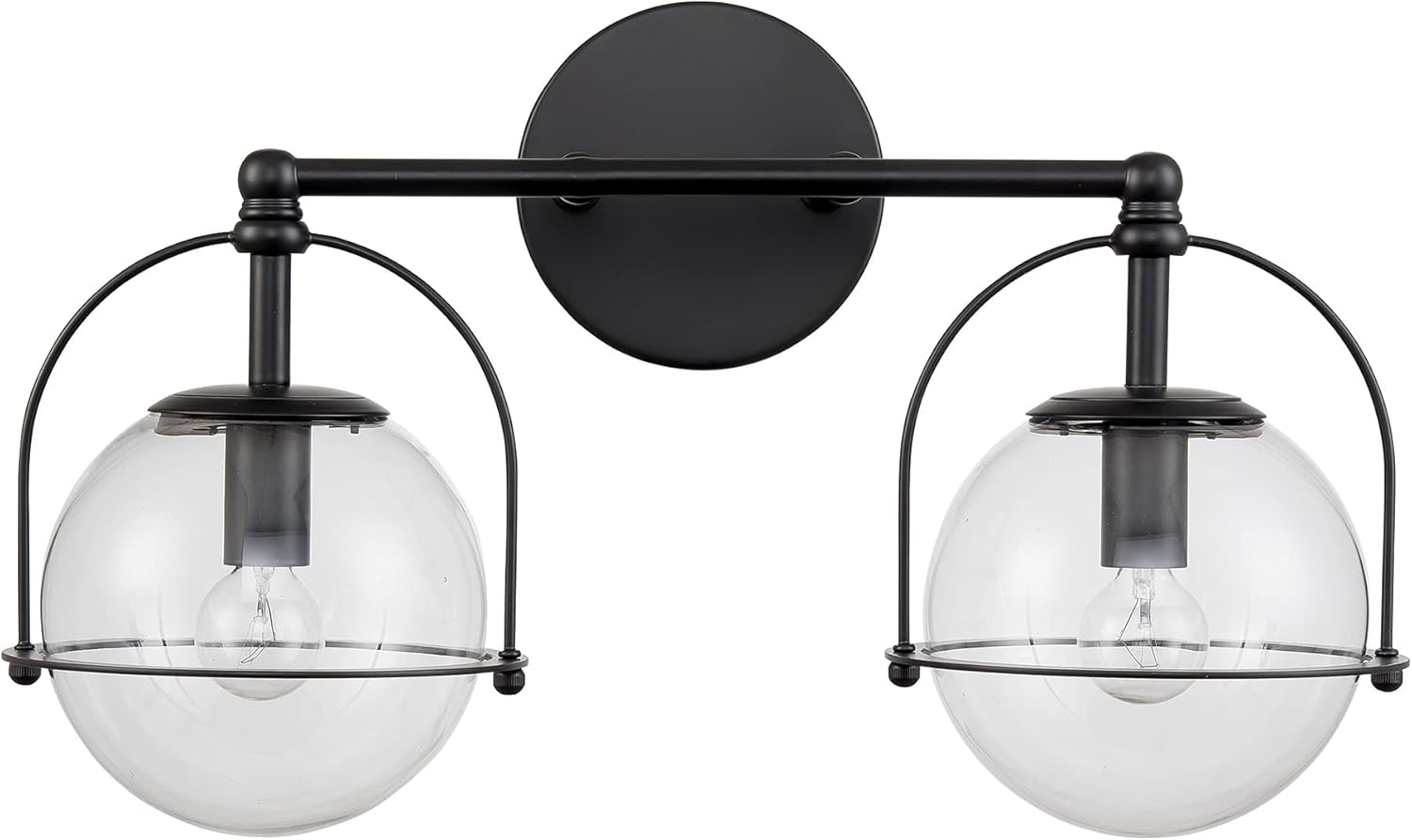 Langford 2-Light Vanity Light in Matte Black