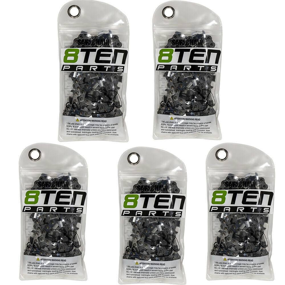 8TEN Chainsaw Chain Husqvarna 285 455 460 Rancher 18 inch .050 3/8 68DL 5 Pack