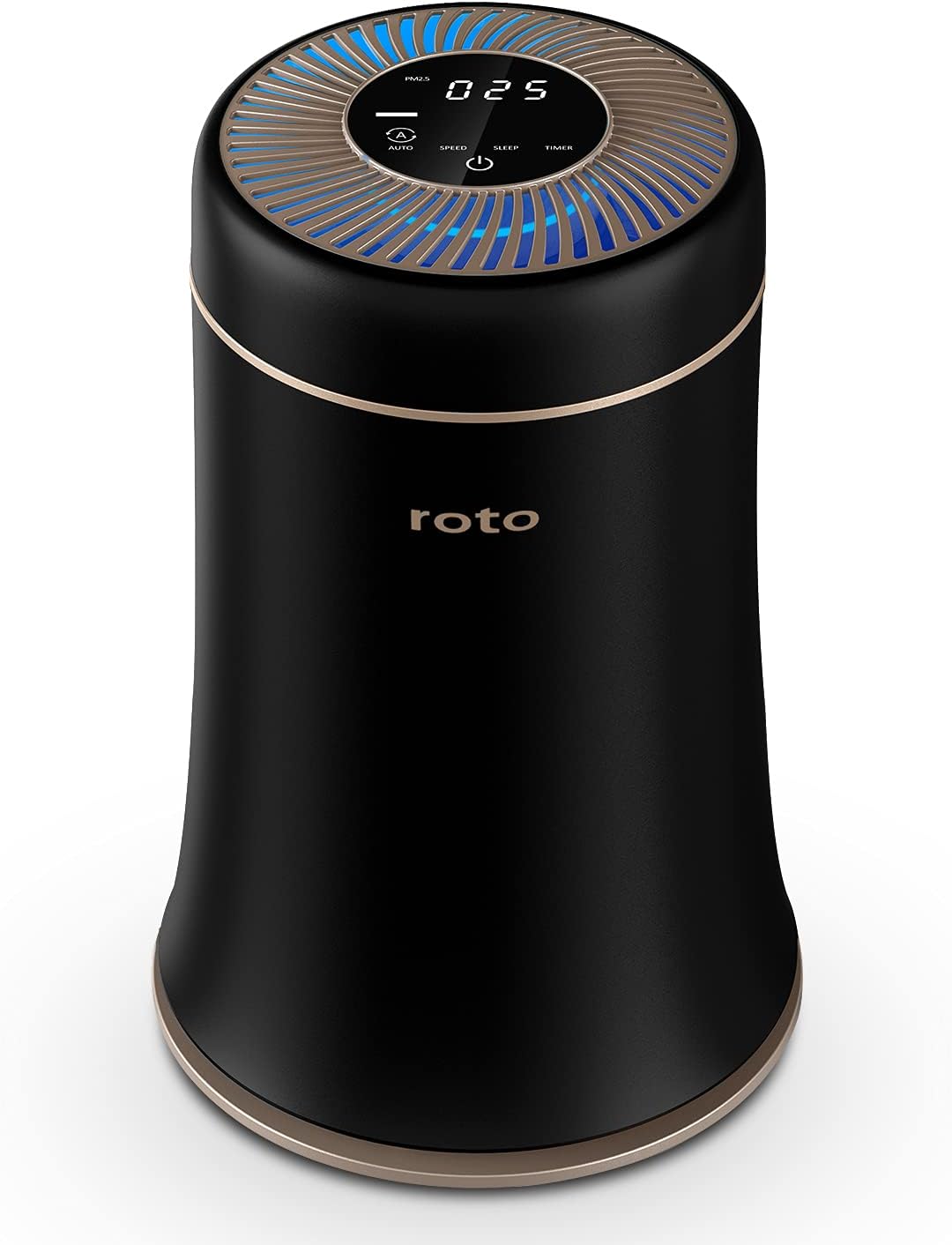 Roto HEPA Air Purifier for Home Bedroom, H13 True HEPA Filter with Filtration System Cleaner Odor Eliminators, Remove 99.97% Dust Smoke Mold Pollen, 4 Fan Speed with Quiet Auto Mode, Black Pack of 2