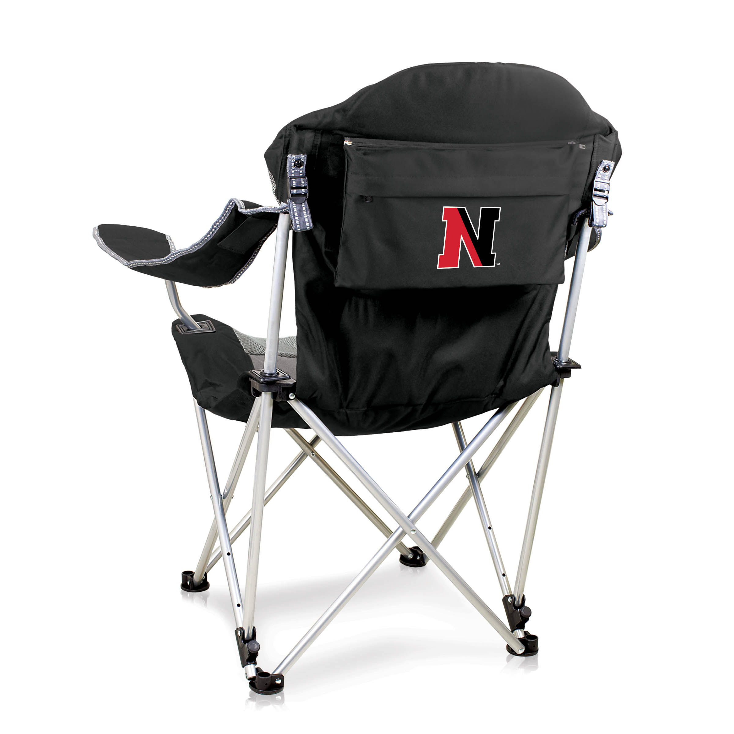Black Northeastern Huskies Reclining Camp Chair