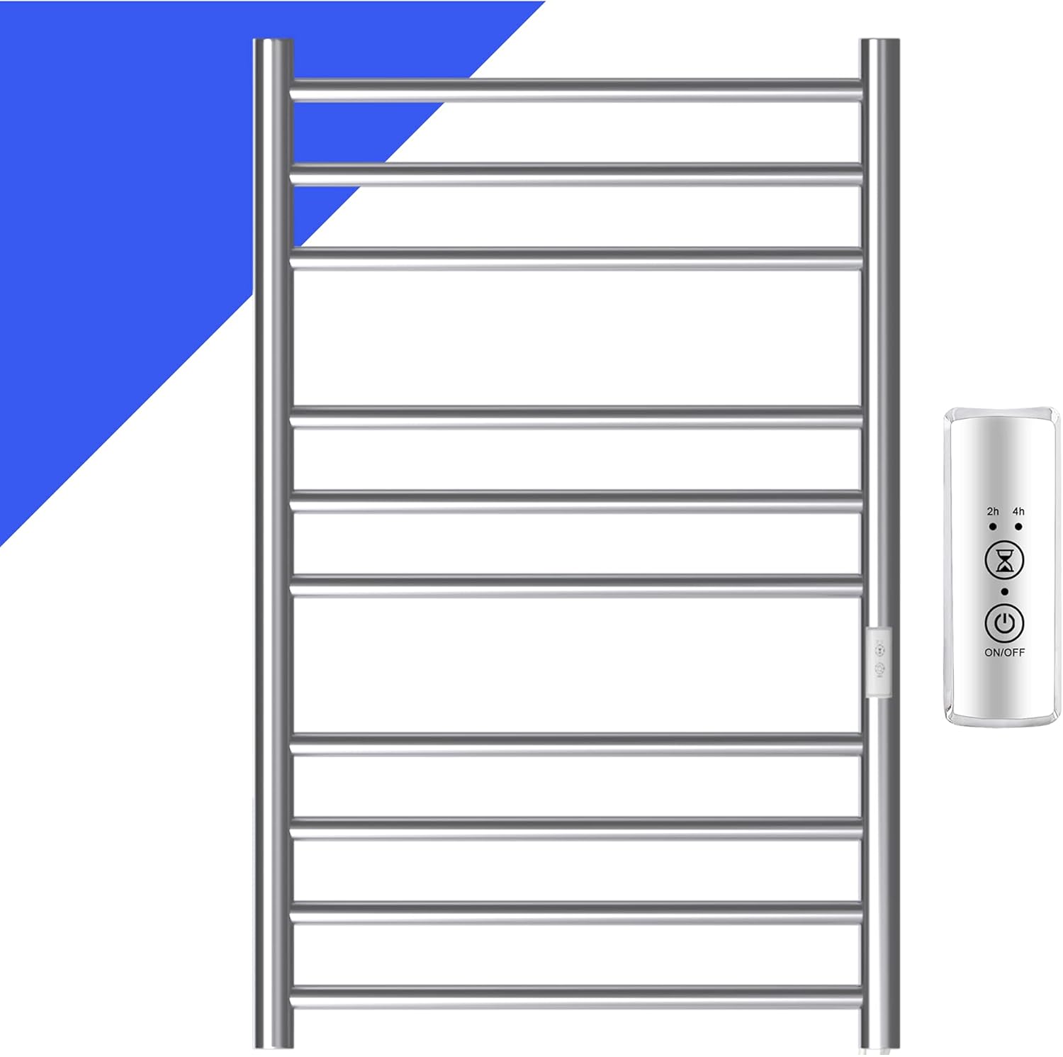 bbee.tech Heated Towel Rack, Towel Warmer with Timer, Wall Mounted hot Towel Warmer for Bathroom, Hardwired or Plug-in Models