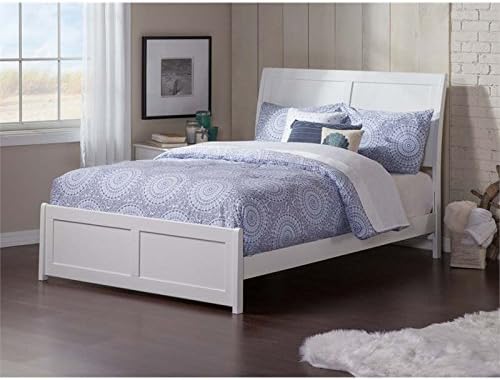 Leo & Lacey Full Sleigh Bed in White