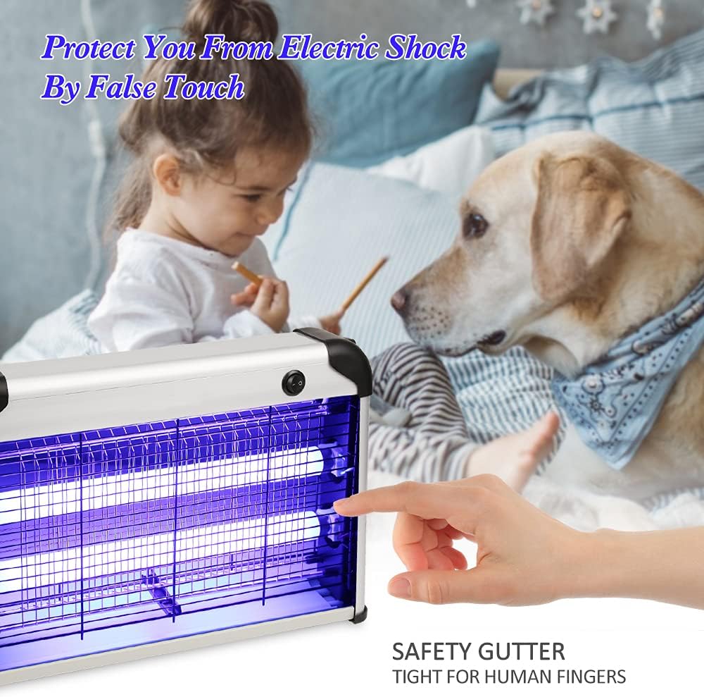 Electric Bug Zapper, 2 Pack Insect Killer with 20W UV Lamp Mosquito Zapper Trap for Mosquito, Fly, Moth, Wasp, Beetle & Other Pests Killer Indoor Residential & Commercial, 2022 Upgrade